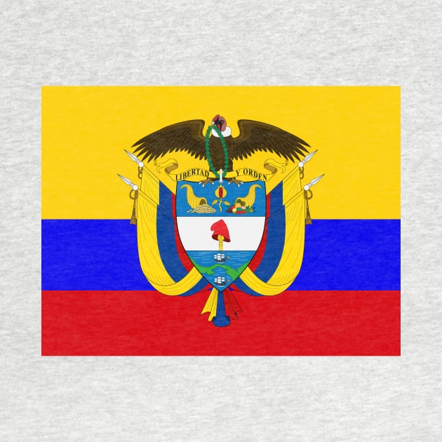 Colombia coat of arms flag by AidanMDesigns